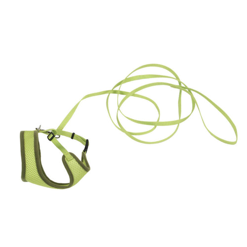 COASTAL Comfort Soft Adjustable Mesh Cat Harness and Leash Combo Lime 1ea/3/8 In X 14-16 in, Extra-Small
