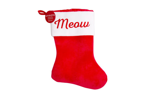 Meow Cat Christmas Stocking