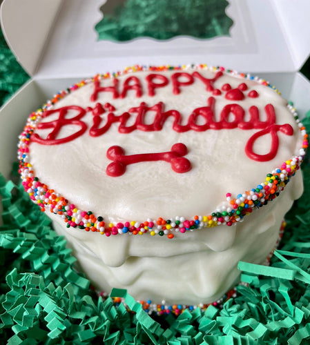BIG Red‘s Birthday dog cake treat