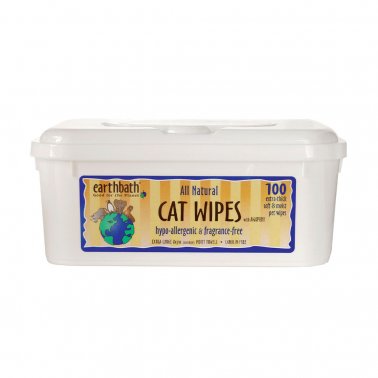 Earthbath  Fragrance Free Hypo-Allergenic Cat Wipes 100 Count