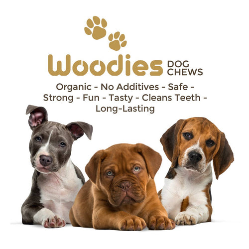 Woodies coffee wood dog chew toys (4 sizes)