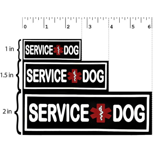 Dogline Service Dog 3D Rubber Patches