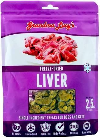 Grandma Lucy's Singles Freeze Dried Liver Single Ingredient Pet Treats - 3 oz