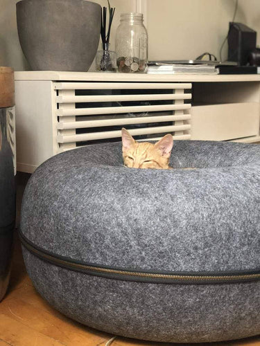 Donut! Cat Hideaway Cave & Bed - Cozy Chic Pet Bed