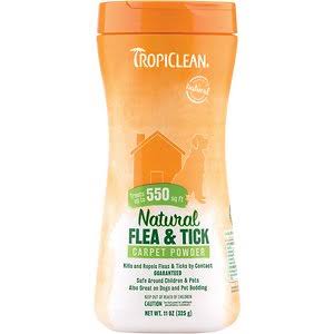 TropiClean Natural Flea & Tick Carpet & Pet Powder, 11-oz bottle