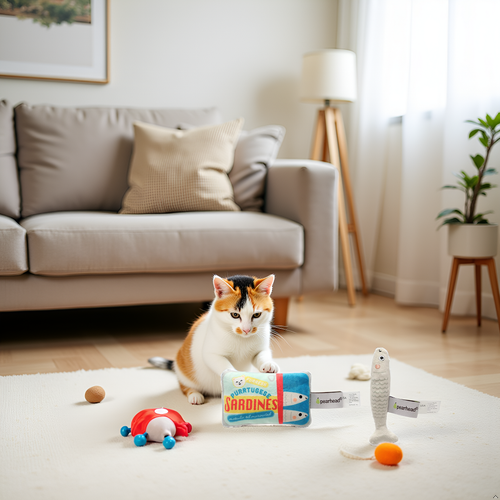 Sardines Cat Toys, Set of 2