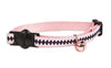 Petmate Ribbon Overlay Adjustable Breakaway Cat Collar Posh Argyle Black, Pink, White 3/8 In X 8-12 in