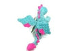 Godog Dragons with Chew Guard Technology Durable Plush Squeaker Dog Toy, Large, Seafoam