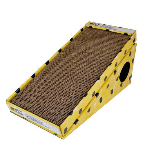 OurPets Cosmic Alpine Cat Scratcher Scratching Pad Brown, Yellow