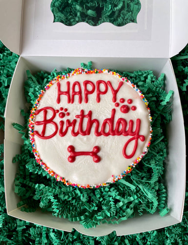 BIG Red‘s Birthday dog cake treat