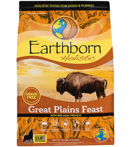 Earthborn Holistic Great Plains Feast Dog Food 25 lbs