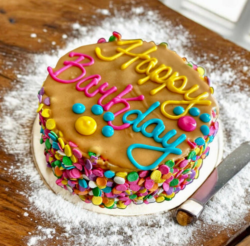 PB Confetti Doggie Cake Treat