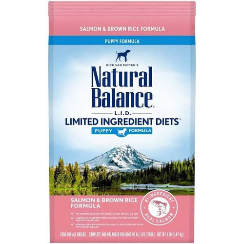 Natural Balance L.I.D. Salmon and Brown Rice Puppy Dry Dog Food 4lb