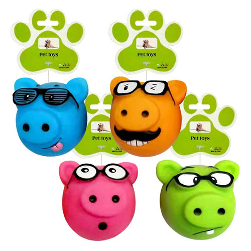 Dog Squeaky Toys Pig Design in 4 Assorted Colors