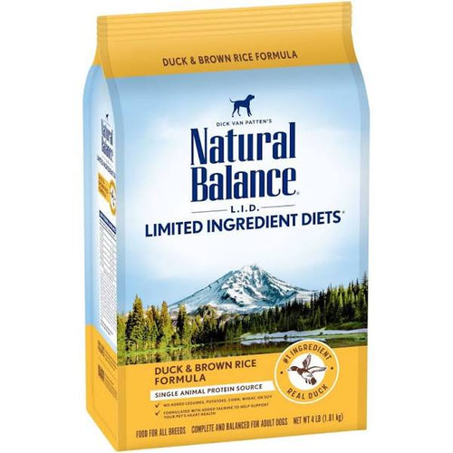 Natural Balance L.I.D. Limited Ingredient Diets Duck & Brown Rice Formula Dry Dog Food, 26 lbs.