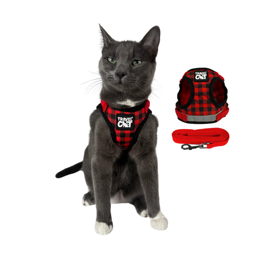 The Pawsitively Plaid Limited Edition Buffalo Plaid Cat Harness