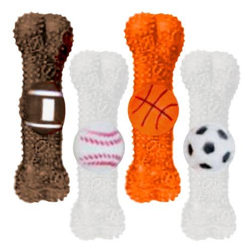 Dog Ball Squeeze Toy Sports Design 4 Assorted 8.5