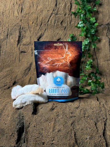 Bag of 6Dog/Cat Chew: Rabbit Feet -Natural Single Ingredient