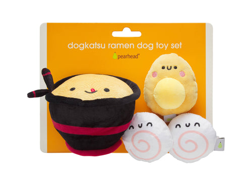 Dogkatsu Ramen Dog Toys, Set of 3