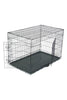 Petcrest Double Door Dog Crate Black Color 42x28x30 Inches