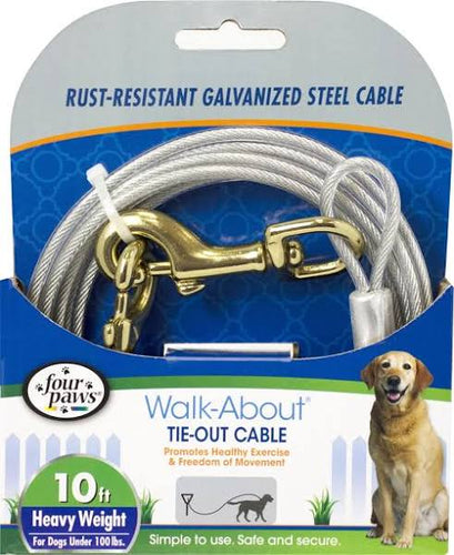 Four Paws Heavy Weight Dog Tie-Out Cable 10 ft