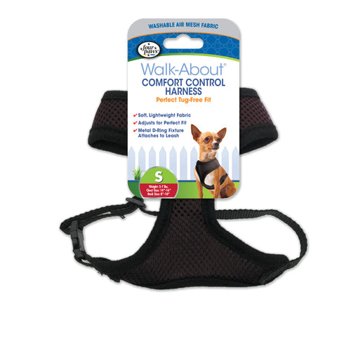 Four Paws Comfort Control Dog Harness Black /Small