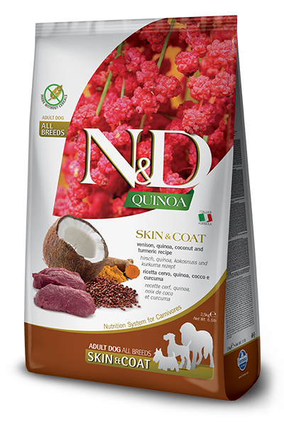 Farmina N&D Quinoa Skin & Coat Venison Adult Dog Food
