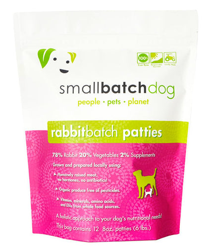 Small Batch Rabbitbatch Frozen Dog Food - SFW