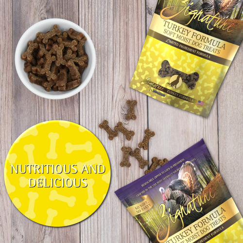 Zignature Turkey Soft Moist Treats for Dogs