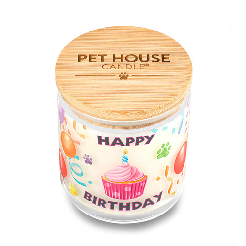 Pet House Happy Birthday Candle