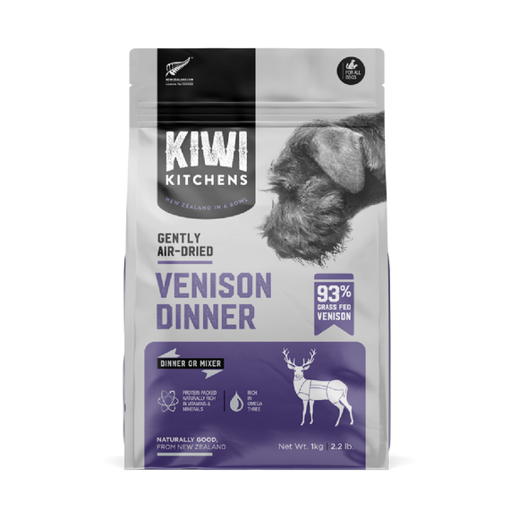 Kiwi Kitchens Gently Air Dried Venison Dinner Dog Food