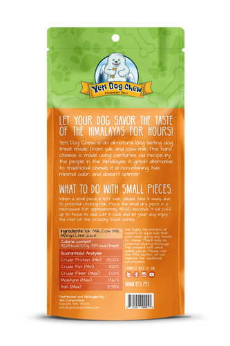 Yeti Dog Chew Flavored Chews Mango