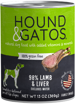 Hound & Gatos 98% Lamb & Lamb Liver Canned Dog Food