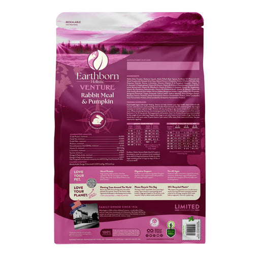Earthborn Holistic Venture Limited Ingredient Diet Grain-Free Dry Dog Food 25# * Special Order*