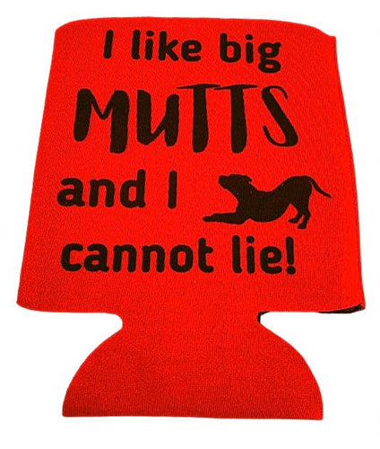 Good Boy Dog Beer - RED dog beer koozies! - choose funny sayings on red koozies