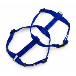 Nylon Dog Harness, Blue, 3/4 x 20-28-In.