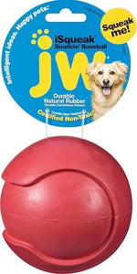 JW Pet iSqueak Bouncin Baseball Dog Toy
