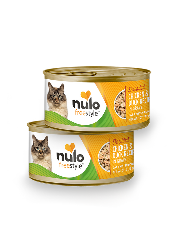 Nulo FreeStyle Shredded Chicken & Duck Recipe in Gravy Cat & Kitten Food