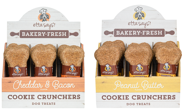 Etta Says Peanut Butter Cookie Crunchers Dog Treats (5 in. & 1 oz)