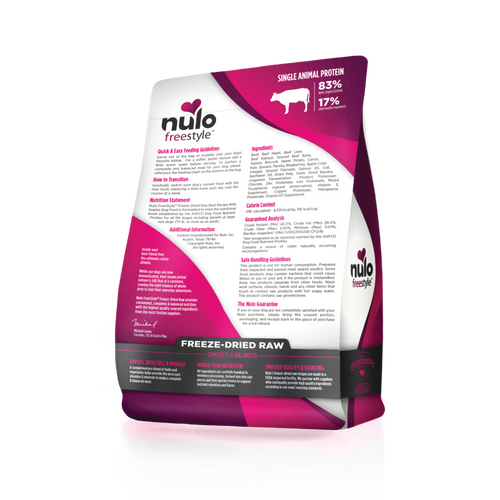 Nulo Freestyle Freeze-Dried Raw Beef with Apples