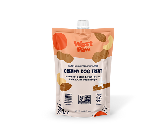 West Paw Nut Butter, Sweet Potato, Chia Seed Creamy Dog Treat