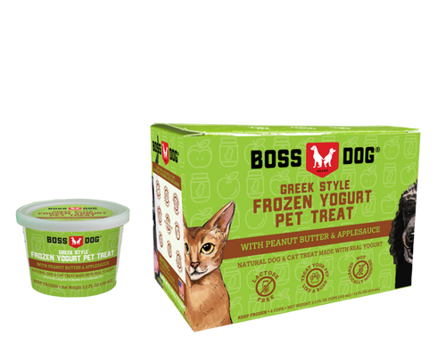 Boss Dog Greek Style Peanut Butter & Applesauce Frozen Yogurt Pet Treat (3.5-oz)