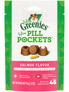 Greenies Pill Pockets Feline Treats Salmon 1.6Oz
