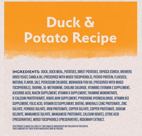 Natural Balance Reserve Grain Free Duck & Potato Recipe