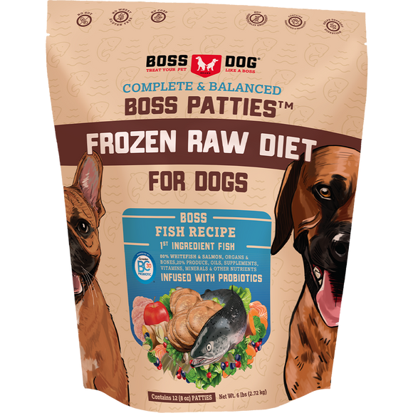 Boss Dog™ Raw Frozen Boss Patties™ Boss Nuggs™ Fish Recipe