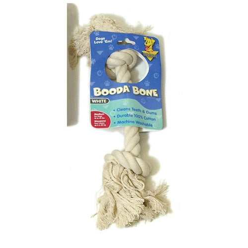 Booda White Rope Bone Dog Toy